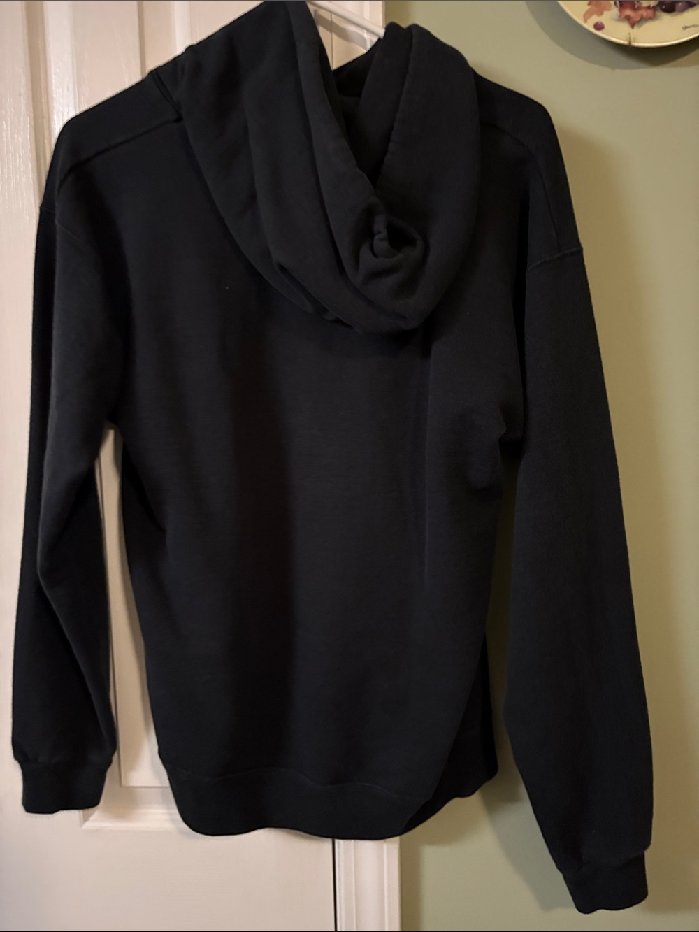 Thrasher Black Hoodie with Green Statue Graphic and Red Torch - Picture 2 of 2